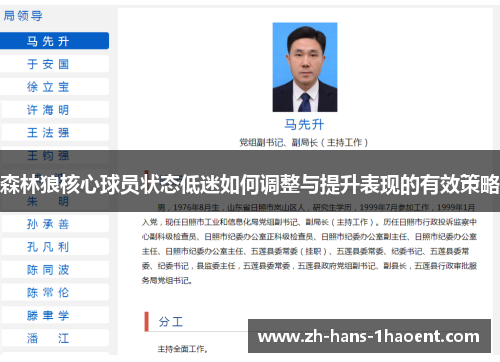 森林狼核心球员状态低迷如何调整与提升表现的有效策略
